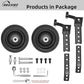 Adjustable Bicycle Training Wheels for Adults, Fit 24" to 28" Bikes, Steel Construction, Black, 1 Pair - Safe and Stable Learning Training Wheels