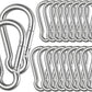 Stainless Steel Spring Snap Hook Carabiner M6 M8 M10 Heavy Duty Carabiner Clip Spring Clips Keychain 5/16 Inch Quick Links for Backpack, Hammocks, Camping, Swing(16/30/10PCS)