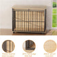 43.7" Dog Crate Furniture, XL Dog Crate Dog Kennel Indoor with Wheels for Large Medium Small Dogs, Wooden Dog Kennel End Table with Sliding Door Wooden Furniture Crates for Living Room, Bedroom