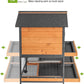 GUTINNEEN Rabbit Hutch with Chew-Resistant Metal Frame Indoor Bunny Cage Outdoor Rabbit Cage with Wheels and Leakproof Tray