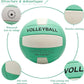 Volleyball Official Size 5 for Indoor Outdoor, Thicker PU Soft Volleyball Kit for Girls Boys Teenager Adults Beach Game Gym Training Beginner