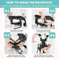 Lukovee Dog Backpack Carrier, Legs Out Easy-fit Dog Front Carrier for Small Medium Dogs,Adjustable Hands Free Dog Chest Carrier for Hiking Cycling (Black,X-Large)