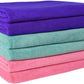 JML Microfiber Towels, Bath Towel Sets (6 Pack, 27" x 55") - Extra Absorbent, Fast Drying, Multipurpose for Bath, Swimming, Fitness, Sports, Yoga, Dark Blue/Green/Pink