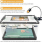 Travel Portable Foldable Terrarium Kits for Reptiles -Heat-Resistant Material, Easy to Move with Wheels, Includes Plant, Feeding Bowl, and Carpet for Snakes, Lizards, Tortoises, and Leopard