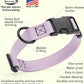 Dogline Biothane Waterproof Dog Collar with Quick Release Buckle Strong Coated Nylon Webbing with Odor- Proof for Easy Care Easy to Clean Fits Small Medium Large Dogs, Lavender 5/8" W 9-14" L