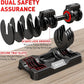25/55lbs Adjustable Dumbbells Set, Dumbbells with Anti-Slip Metal Handle for Exercise & Fitness Fast Adjust Weight for Full Body Workout Fitness