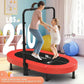 ANCHEER 56" Double Mini Trampoline for Kids, Mini Rebounder with 5-Level Adjustable Handle, Parent-Child Trampoline for Kids, Max Load 220lbs, Fun for Indoor/Outdoor