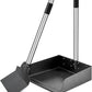 Pooper Scooper for Large Dogs, Adjustable Long Handle Metal Tray and Spade Poop Scooper for Dogs with Bin for Pet Waste Removal, No Bending Clean Up Pooper Scooper for Medium and Large Dogs