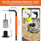 FOUUAAOOU Bike Tools Kit, Has 3 in 1 Bike Cassette Removal Tool, Bike Pedal Wrench, Bicycle Crank Removal Tool, Bottom Bracket Remover and Rotor Lockring Removal Tool, Bike Repair Tool Set