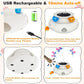 Interactive Cat Toys for Indoor Cats, 3in1 Rechargeable Pet Teaser Toy with Ambush Feather Wand, Fluttering Butterfly and Track Balls, Touch Activated Automatic Kitten Toys with Remote Control