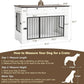 Large Dog Crate Furniture-Decorative Heavy Duty Dog Cage Indoor, Wooden Dog Cage End Table with Charging Station, Dog House with 2 Drawers (White, 47.2''L)