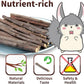 50-60 PCS Natural Rabbit Chew Toys, Treats, Timothy Sticks, Apple Sticks, Sweet Bamboo for Guinea Pig, Hamster, Chinchilla, Rat, Small Animals