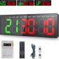 Gym Timer, 16.5" Large Digital Wall Clock for Gym Interval Workout, Remote Control LED Digital Timer for Home Decor, Living Room, Office, Gym, Classroom