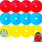 LEZER 6 Inch 8 Inch Flat Cones, Spot Markers, Soccer Cones, Field Court Markers, Sit Spots, Flat Discs, Soccer Training Equipment, Agility Practice, Football, Made in Taiwan