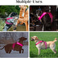 Light Up Dog Harness, Rechargeable LED Dog Harness with Battery Level Indicator, Adjustable Reflective Safety Vest for Night Walking, Soft Mesh Lighted Harness for Medium Large Dogs(5-90lbs)