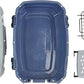 Amazon Basics 2-Door Top-Load Hard-Sided Cat Pet Travel Carrier, 19.0" L x 12.6" W x 10.0" H, Gray & Blue