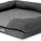 The Dog’s Bed, Small Plush Grey, Memory Foam, Pain Relief: Arthritis, Hip & Elbow Dysplasia, Post Surgery, Lameness, Supportive, Calming, Waterproof Washable Cover, Veterinary Approved