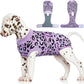 FUAMEY Recovery Suit for Dogs After Surgery,Soft Breathable Dog Bodysuit E-Collar & Cone Alternative Surgical Suit,Male Female Dog Neuter Spay Suits Anti Licking Wounds Onesie Purple Leopard S