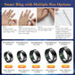 Smart Ring for Women Men-Wearable Fitness Tracker with Sleep Tracking Heart Rate Blood Oxygen Healthy Monitor Ring Activity Monitoring Steps Calories Black