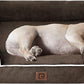 EHEYCIGA Orthopedic Dog Bed for Medium Dogs, Waterproof Memory Foam Medium Dog Beds with Sides, Non-Slip Bottom and Egg-Crate Foam Pet Couch Bed with Washable Removable Cover, Brown