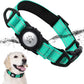 TagME Airtag Dog Collar,Waterproof Reflective Pet Collar with Airtag Holder,Soft Padded and Double D-Rings for Large Dogs,Turquoise