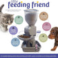 Automatic Dog & Cat Food Feeder with Water Dispenser – Smart Pet Feeder with Portion Control, OLED Display, Anti Jam Design, Battery Operated Dispenser for Small Pets - Taupe