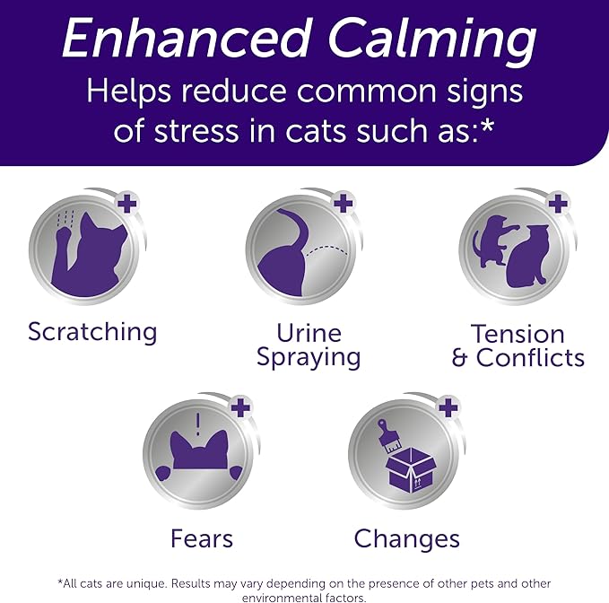 FELIWAY Optimum Cat, Enhanced Calming Pheromone Diffuser, 30 Day Starter Kit (48 mL), Translucent (Pack of 2)
