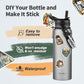 40 oz Insulated Water Bottle with Straw (Cold for 48 Hrs), Stainless Steel Triple Wall Vacuum Sports Water Jug, Leakproof Hydro Cup Flask with Paracord Handle & Straw Spout Lids & DIY Stickers