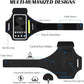 Running Armband with Earphone Bag Cell Phone Armband for iPhone 16 15 Pro 14 Plus 13 11 XR XS, Galaxy S24/S10 Water Resistant Sports Phone Holder Case & Zipper Slot Car Key Holder for 6.7 inch Phone