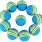 12 Pack 2 Color Rainbow Cat Toy Balls Soft EVA Foam Interactive Indoor Kittens Favorite Toys 1.38" Dia. Small Dogs Puppies Toy Balls Bulk Activity Chase Quiet Play Sponge Ball