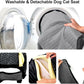 Dog Car Seat for Small Medium Dogs Up to 40lbs, Detachable Washable Soft Pet Booster Travel Bed for Front & Gray Seat with Safety Leash Belt