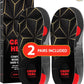 2 Pairs of Work Pro Comfort Insoles - Foot Pain Relief - Cushioning and Shock Absorption - Work Boot Insoles for Men Women - Non-Slip Anti Fatigue Inserts (L, 2-Pairs-Black)