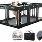 Clear Playpen for Dogs Indoor, Effectively Relieves Indoor Pet Anxiety, 56" x 37" x 23.6"H, Suitable for Dogs and Puppies, Black