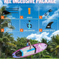 BM Paddle Board Inflatable Stand Up Paddle Board, SUP Paddleboard for Adult, Premium Accessories | Non-Slip EVA Deck & Foam Handles, Camera Mount, Double Action Pump, 85L Travel Backpack