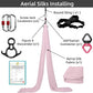 PRIOR FITNESS Aerial Silks Kit Colorful 9/15/20 Yards 40D Nylon Fabric Hammock Set With Hardware & Guide for All Levels Of Aerial Yoga Practice and Acrobatic Flying For Adults Aerial silk