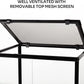 REPTIZOO 45 Gallon Glass Reptile Terrarium 24" x 18" x 24" Knock-Down Reptile Tank with Double Hinge Door and Top Screen Ventilation Easy Assembly Terrarium