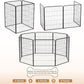 BestPet Dog Playpen Indoor 40 inch 4 Panels Metal Dog Pen Pet Dog Fence Outdoor Exercise Pen with Doors,Pet Puppy Playpen for RV Camping Yard, Black