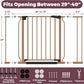 29"-40" Baby Gate for Stairs, Auto Close Stroller Friendly Dog Gate Indoor for Doorways, Pressure Mounted Baby Gate, Easy Walk Through Gate for Children & Pets, Brown