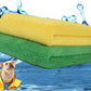 2 Pack Dog Towels Super Absorbent Pet Bath Towel Microfiber Dog Drying Towel for Small Medium Large Dogs and Cats, Machine Washable, 19.7Inch x 39.4Inch, Yellow-Grey & Green-Grey