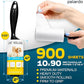 Lint Rollers 2 pcs, 900 Sticky Sheets, Extra 8 Spare Rollers/Hair Remover for Clothes, Furniture, Couch, Carpet, Dog Hair Remover, Cat Hair Remover, Animal Fur, Fuzz