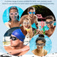 Swim Goggles, Polarized Adult Swimming Goggles Bungee Strap No Hair Pulling Anti-fog Pool Goggles for Men Women