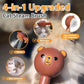 Cat Steam Brush with 2 Spray Levels & Release Button, 4-in-1 IPX7 Waterproof Water Brush for Shedding Grooming, Pet Hair Removal Comb for Long Short Haired Cats Dogs, Self Cleaning Slicker
