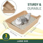 Disposable Litter Boxes for Cats, Low Entry Paper Litter Box, Paper Cat Litter Tray with One-time Pet Bath Towel Set （3PACKS with 1 Towel） for Travel on Weekends or Trips of Short Holidays
