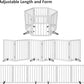 Wooden Dog Gate Freestanding Foldable 6 Panel Pet Gates Extra Wide Dog Gates for Indoor Doorways Stairs 24in Height Support Feet Included