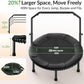 BCAN 40"/48" Rebounder Trampoline for Adult, 450/550LBS Fitness Trampoline with Bungees, Adjustable Handle, Stable & Quiet, Indoor Outdoor, Whole-Body Workout & Relaxation at Home for Women/Men