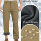 Rdruko Men's Snow Pants Waterproof Insulated Winter Hiking Pants Snowboard Fleece Lined Softshell Ski Pants