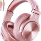 OneOdio A70 Bluetooth Over Ear Headphones, Wireless Headphones w/ 72H Playtime, Hi-Res, 3.5mm/6.35mm Wired Audio Jack for Studio Monitor & Mixing DJ Guitar AMP, Computer Laptop PC Tablet - Rose Gold