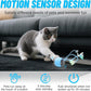 Interactive Cat Toy Ball for Indoor Cats with Mesh Tail & Foils, Automatic Rolling Three Modes Agile Moving Cat Ball to Keep Them Busy Rechargeable, Blue