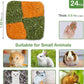 Fhiny 24 PCS Rabbit Chew Toys, Natural Timothy Hay Carrot Biscuit Handmade Bunny Molar Toys for Teeth Small Animal Snacks for Rabbits Guinea Pigs Chinchillas Hamsters Gerbils