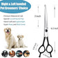 Dragon Creek 6.5" Downward Curved Dog Grooming Scissors Shears for Grooming Face and Paws Safety Round Tips Shears Trimming Cutting Scissors for Dog Cat Pet Black